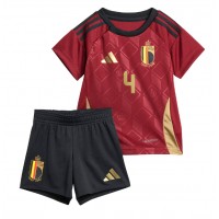 Maglia Calcio Belgio Wout Faes #4 Prima Divisa Bambino Europei 2024 Manica Corta (+ pantaloncini)